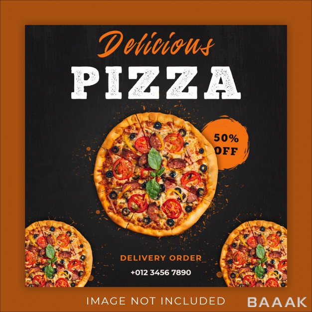 قالب-اینستاگرام-زیبا-و-خاص-Pizza-food-menu-promotion-social-media-instagram-post-banner-template_776757793