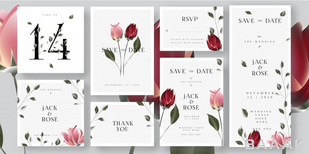کارت-دعوت-زیبا-و-خاص-Floral-rose-wedding-save-date-invitation-cards_714052430