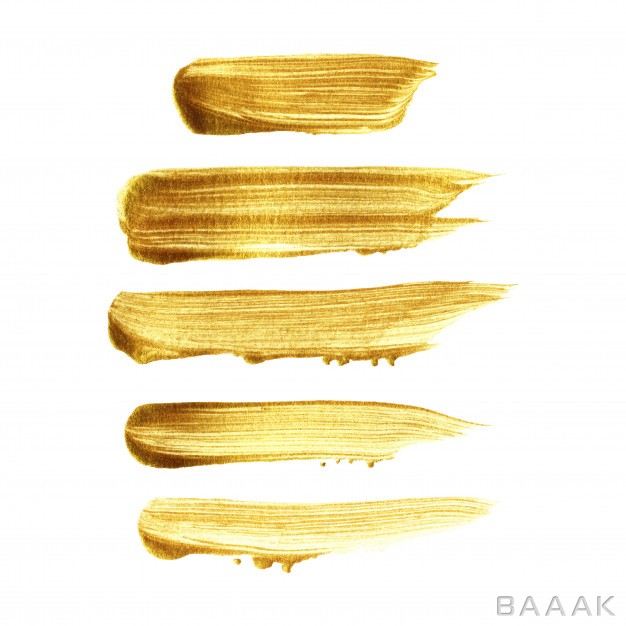پس-زمینه-جذاب-و-مدرن-Gold-brush-stroke-hand-painted-set-isolated-white-background_169543530