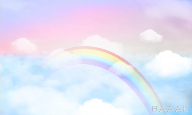 پس-زمینه-فوق-العاده-Rainbow-sky-background-pastel-color_884309348