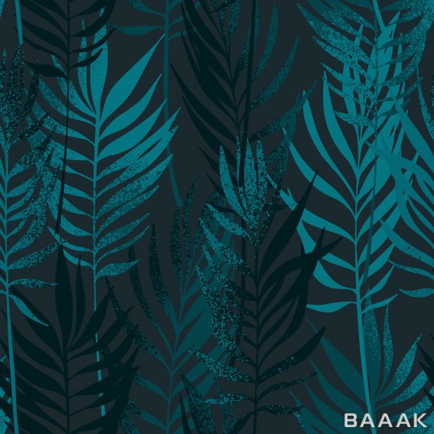 پترن-زیبا-و-جذاب-Hand-drawn-palm-leaves-with-texture-seamless-pattern_237783362