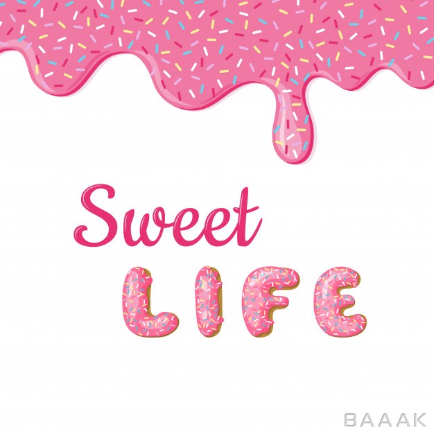 بنر-زیبا-Banner-with-donut-pink-glaze-text_734211475