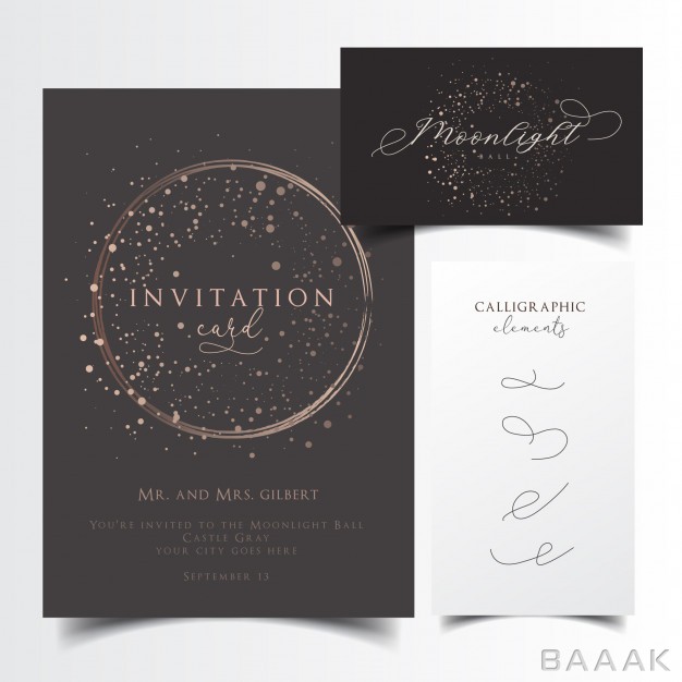 کارت-ویزیت-خلاقانه-Party-invitation-business-card-design-with-editable-calligraphic-elements_3373245