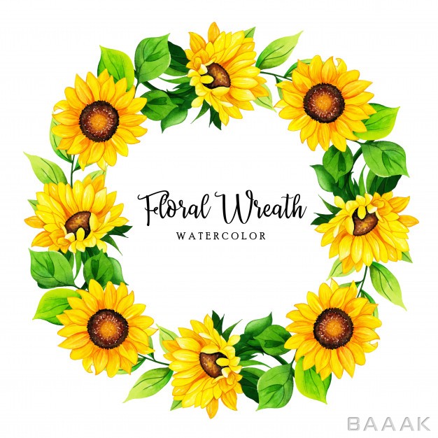 قاب-جذاب-و-مدرن-Watercolor-floral-wreath-frame_728783106