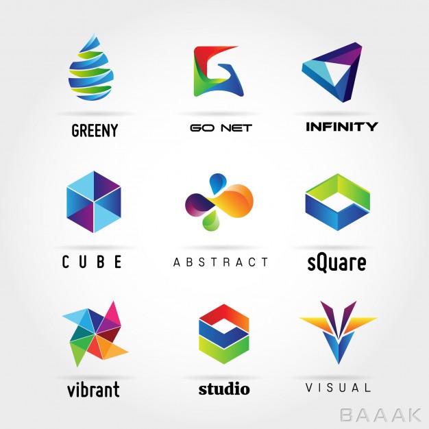 لوگو-جذاب-Abstract-colorful-business-logo-collection_575018283