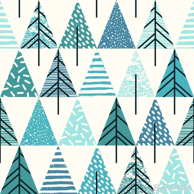 پترن-جذاب-Abstract-geometric-seamless-repeat-pattern-with-christmas-trees_160258892