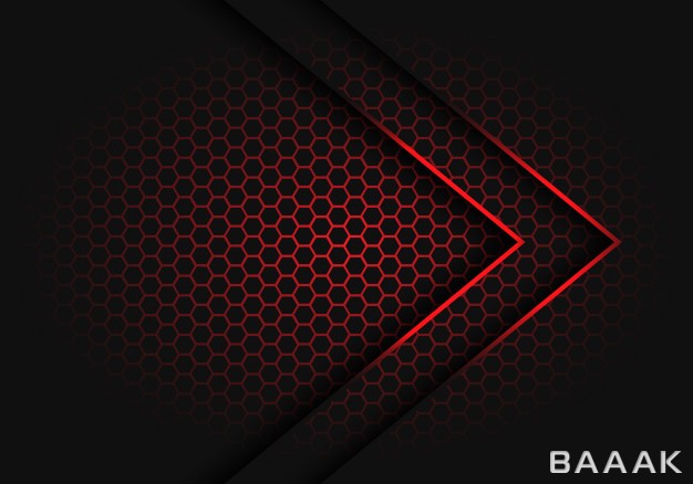 پس-زمینه-خاص-Abstract-red-arrow-light-shadow-direction-hexagon-mesh-pattern-design-modern-futuristic-background-vector-illustration_373015899