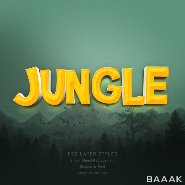 افکت-متن-خلاقانه-3d-jungle-text-style-effect-font_285991238