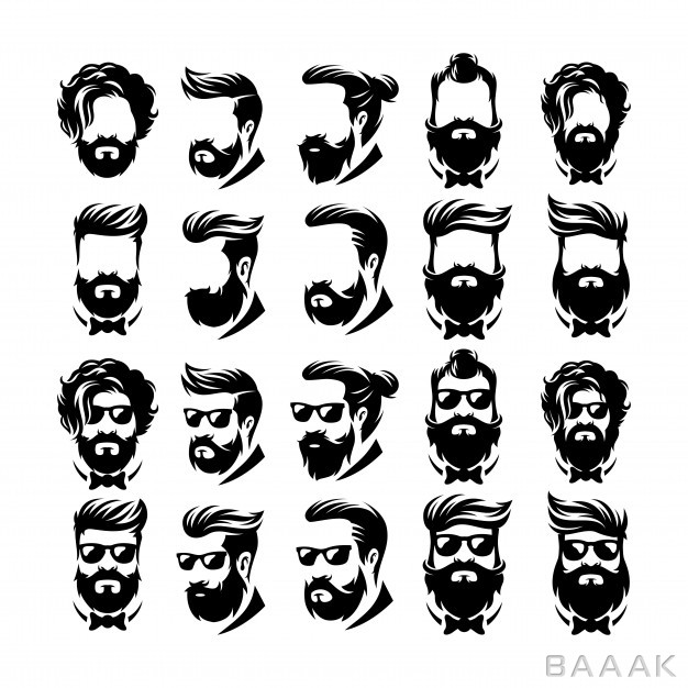 لوگو-جذاب-Beard-barber-logo-vector_4177476