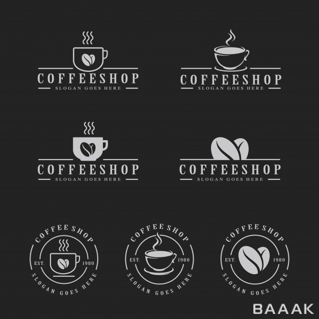 لوگو-زیبا-Set-coffee-coffee-shop-logo-template_3239434
