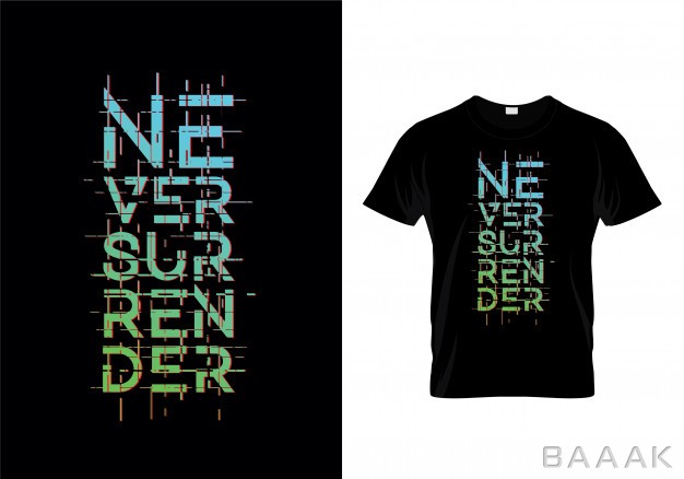 طرح-تیشرت-جذاب-Never-surrender-typography-t-shirt-design-vector_960111033