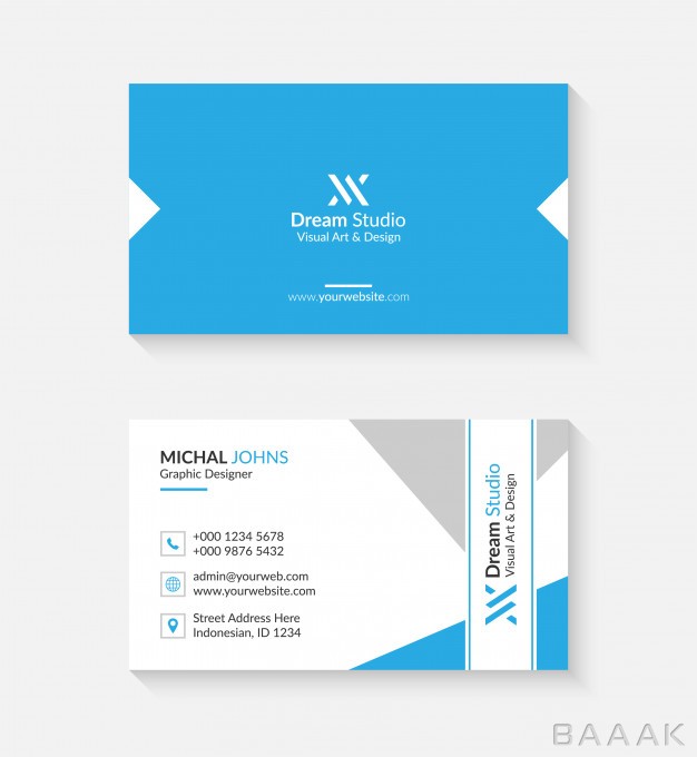 کارت-ویزیت-زیبا-و-خاص-Simple-business-card-with-logo-icon-your-business_3558447