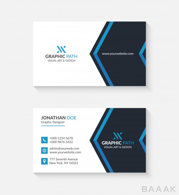کارت-ویزیت-زیبا-و-جذاب-Simple-business-card-with-logo-icon-your-business_4036369