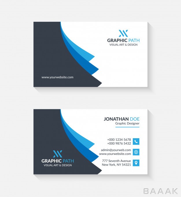 کارت-ویزیت-خلاقانه-Simple-business-card-with-logo-icon-your-business_4115882