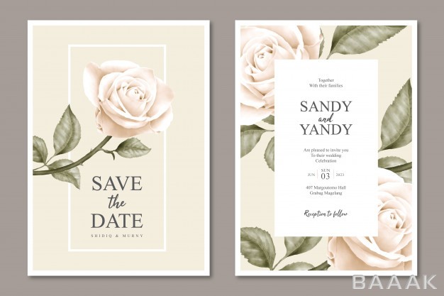 کارت-ویزیت-جذاب-و-مدرن-Minimalist-floral-wedding-card-template-design_475615844