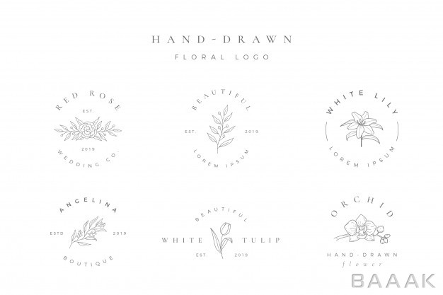 لوگو-زیبا-و-خاص-Minimalist-hand-drawn-floral-logo_5256195