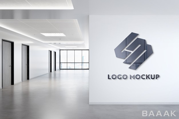 لوگو-خلاقانه-Logo-office-wall-mockup_607603661