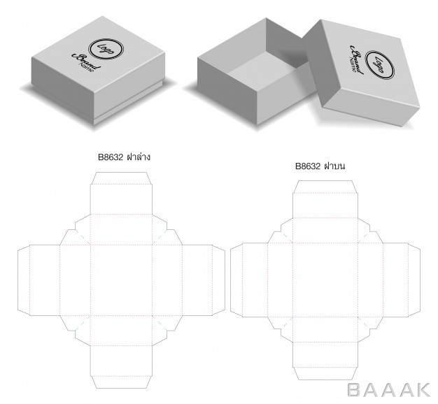 موکاپ-خاص-و-خلاقانه-Box-packaging-die-cut-template-design-3d-mock-up_797641323