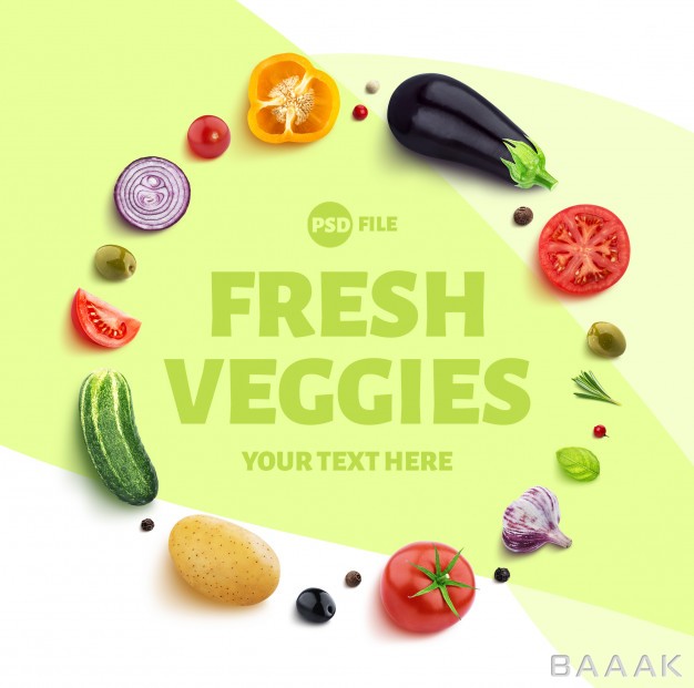 قاب-جذاب-و-مدرن-Frame-made-different-vegetables-herbs-spices-with-copy-space-template_512343867