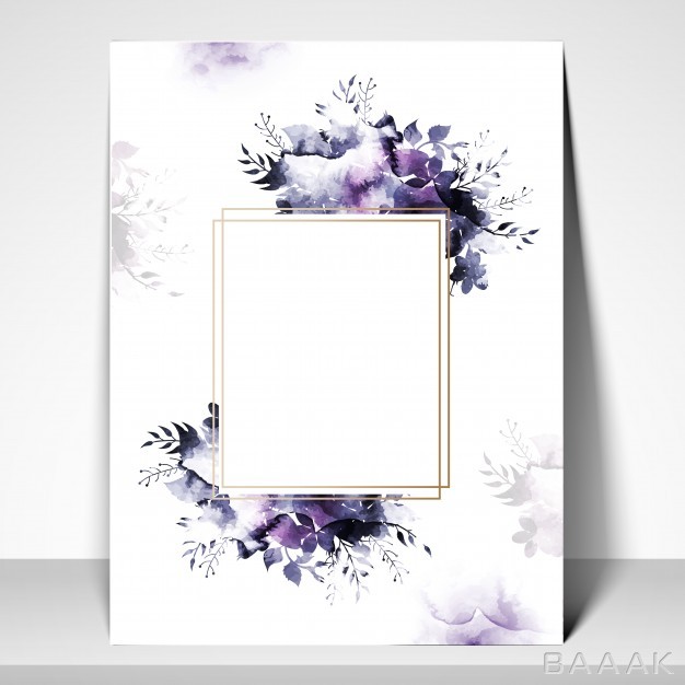 کارت-دعوت-زیبا-Greeting-invitation-card-template-with-watercolor-flowers_305176235