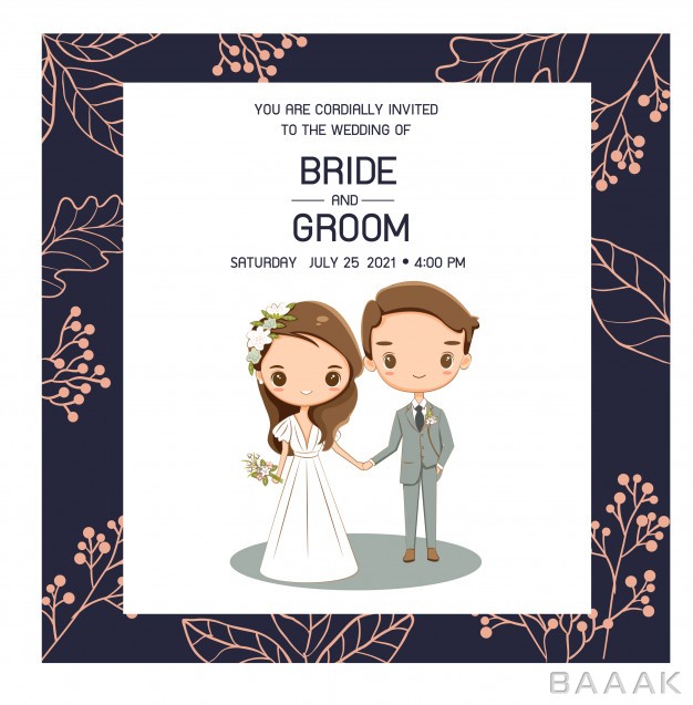 کارت-دعوت-زیبا-Cute-wedding-couple-wedding-invitations-card_461823551