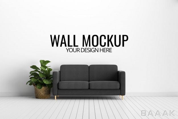 موکاپ-جذاب-Wall-mockup-white-interior-with-sofa-decoration_867454882