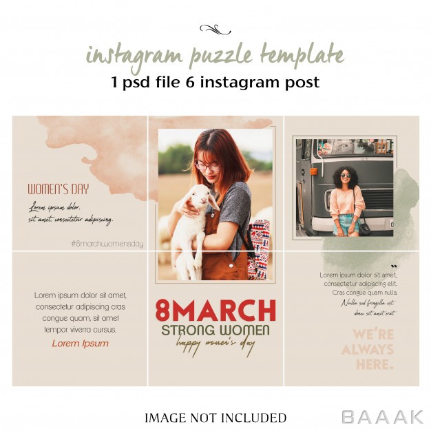 اینستاگرام-پرکاربرد-Happy-women-s-day-8-march-greeting-instagram-collage-template_898631915