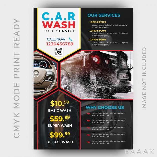 تراکت-مدرن-و-خلاقانه-Car-wash-business-flyer-design-template_991299459