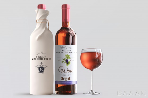 موکاپ-پرکاربرد-Realistic-wine-bottle-label-mock-up_788621180