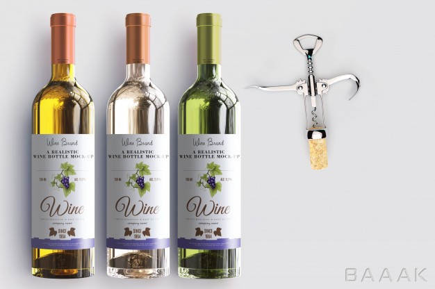 موکاپ-زیبا-و-خاص-Realistic-wine-bottle-label-mock-up_441269072