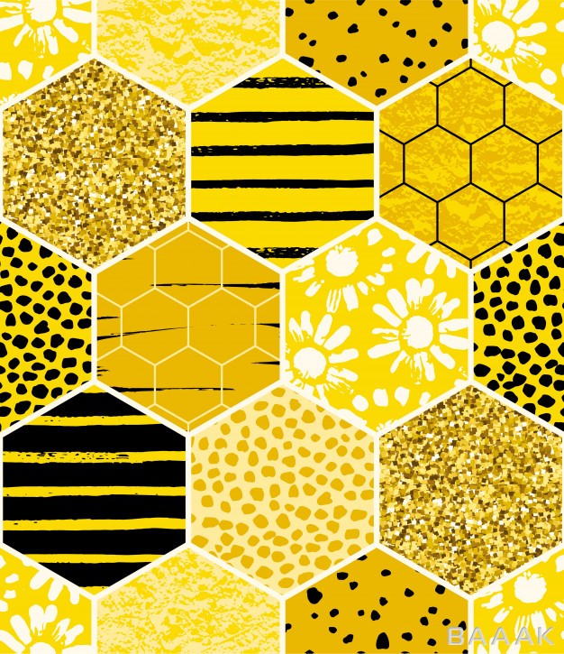 پترن-زیبا-و-خاص-Seamless-geometric-pattern-with-honeycomb-trendy-hand-drawn-textures_384750973