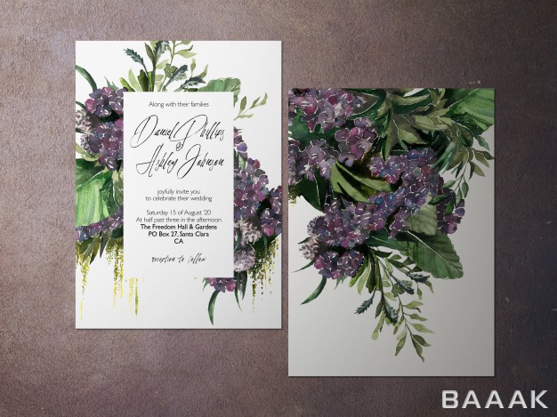 کارت-دعوت-فوق-العاده-Wedding-invitation-two-faced-flower-purple-theme-invitation_169085070
