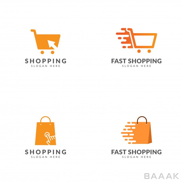 لوگو-خاص-و-خلاقانه-Set-shopping-logo-template-vector-design_571614004