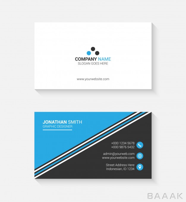 کارت-ویزیت-پرکاربرد-Simple-business-card-with-logo-icon-your-business_3558444