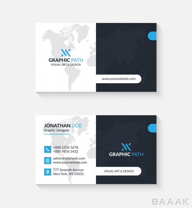 کارت-ویزیت-جذاب-و-مدرن-Simple-business-card-with-logo-icon-your-business_4036370