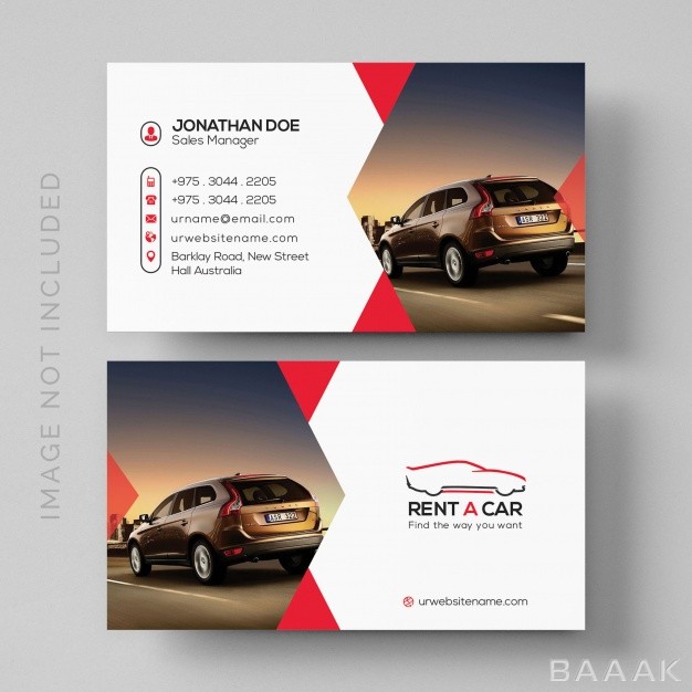 کارت-ویزیت-مدرن-و-جذاب-Simple-rent-car-business-card-mockup-with-image_2402642