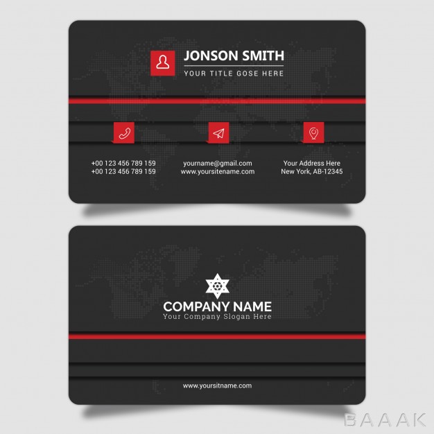 کارت-ویزیت-مدرن-Black-business-card_5072615