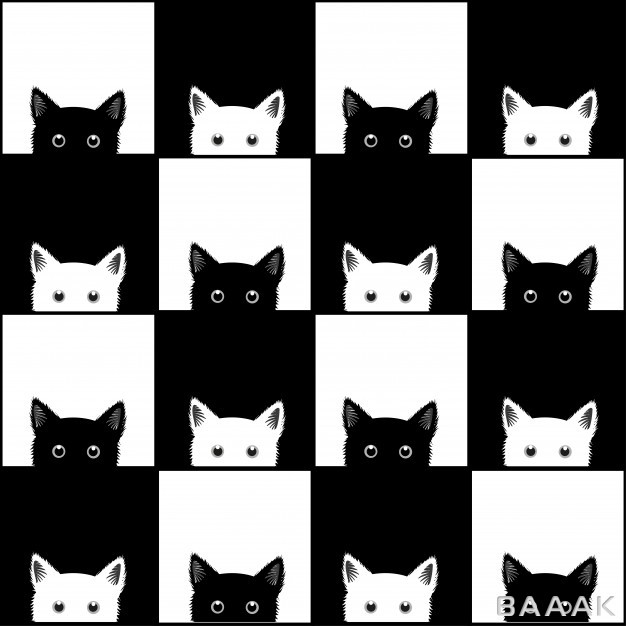 پس-زمینه-خاص-و-خلاقانه-Black-white-cat-chess-board-background_282654338