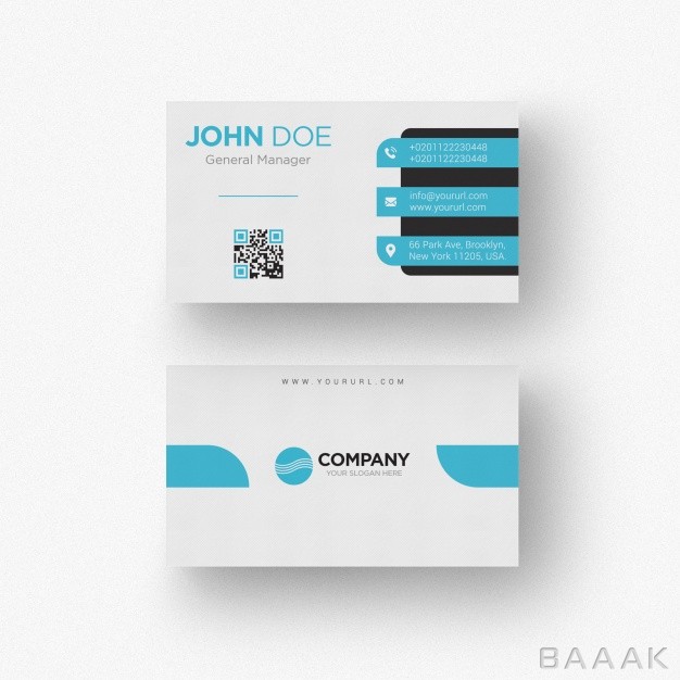 کارت-ویزیت-خاص-و-خلاقانه-Blue-white-business-card_1371741