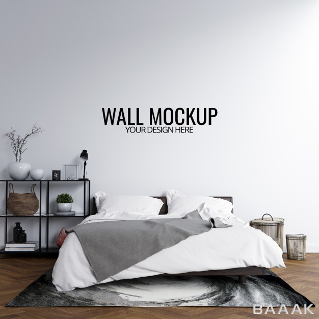 پس-زمینه-جذاب-Interior-bedroom-wall-mockup-background_622462370