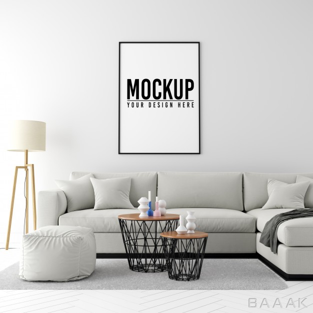 پس-زمینه-خاص-و-مدرن-Mock-up-poster-frame-interior-background-with-furniture-decoration_462139875