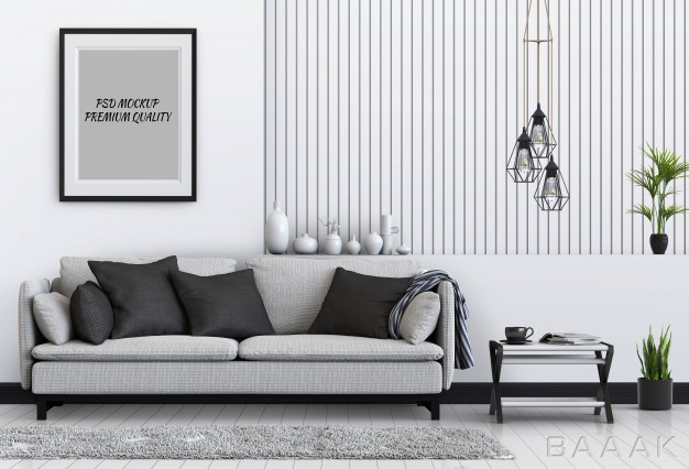 قاب-زیبا-و-جذاب-Mock-up-poster-frame-interior-living-room-sofa-3d-render_204739633