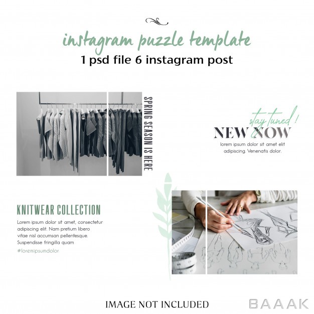 اینستاگرام-خاص-و-مدرن-Modern-creative-stylish-instagram-puzzle-grid-collage-template_406964839
