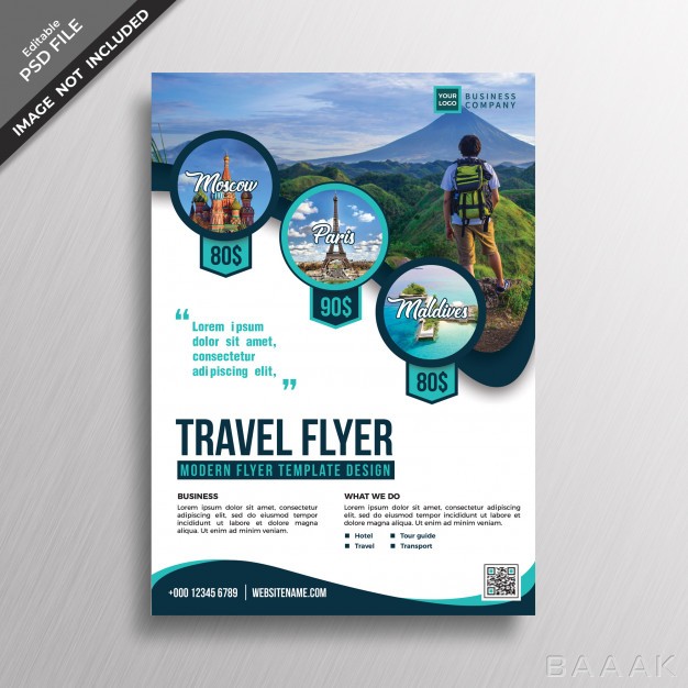 تراکت-خاص-و-خلاقانه-Modern-professional-travel-style-flyer-design-template_709111635