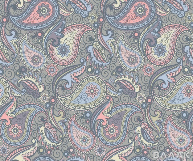 پترن-مدرن-Colored-paisley-pattern_751886553