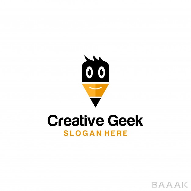 لوگو-خاص-و-مدرن-Creative-geek-logo-pencil_5133582