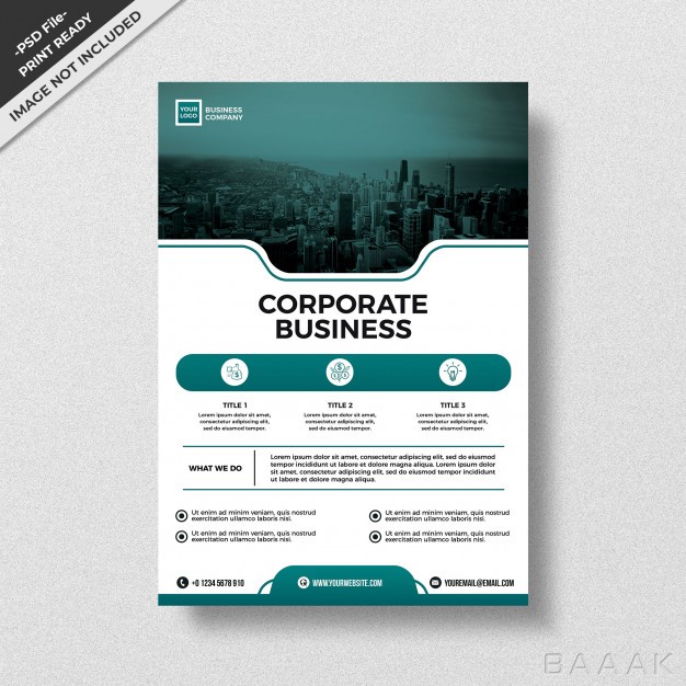 تراکت-خاص-و-خلاقانه-Green-modern-style-design-corporate-business-flyer-template_917206072