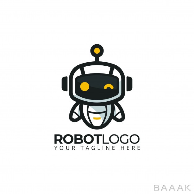 لوگو-زیبا-و-خاص-Cute-robot-mascot-logo-cartoon-character-illustration_4705555