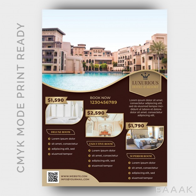 تراکت-زیبا-و-جذاب-Luxury-hotel-template-poster-flyer_220433588