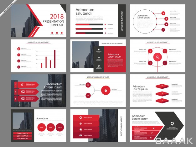 اینفوگرافیک-خاص-و-مدرن-Red-infographic-presentation-templates_1818575